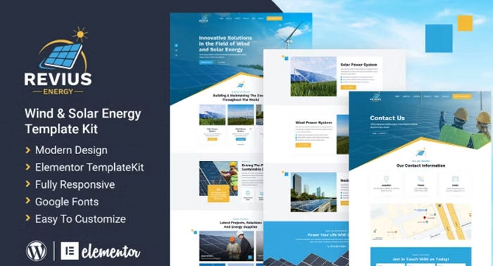 Revius Energy - Elementor Template Kit 1.0.0