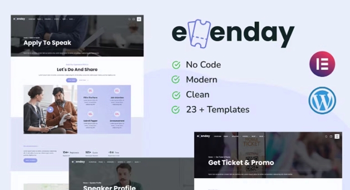 Evenday – Event Management & Expo Orgaziner Elementor Template Kit 1.0.0