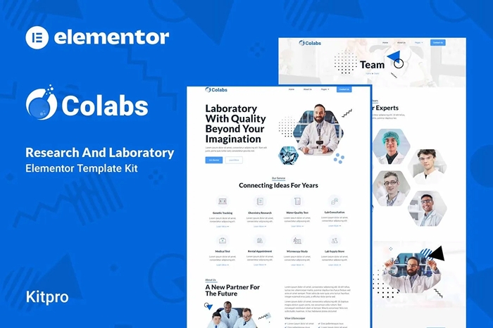 Colabs – Research & Laboratory Elementor Template Kit 1.0.0
