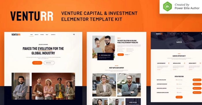 Venturr – Venture Capital & Investment Elementor Template Kit 1.0.0