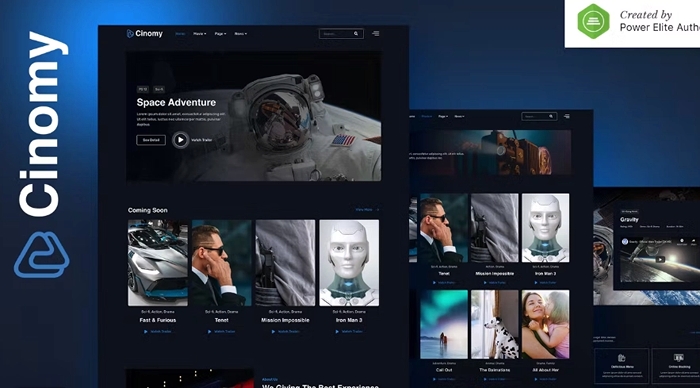 Cinomy – Movie TV & Streaming Services Elementor Template Kit 1.0.0