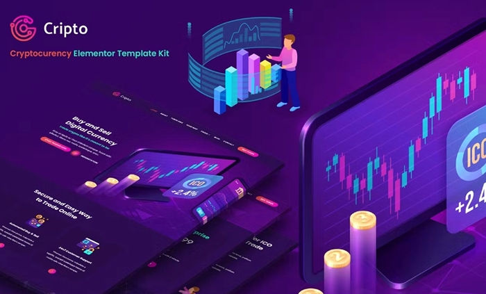 Cripto – Cryptocurrency & Bitcoin Elementor Template Kit 1.0.0