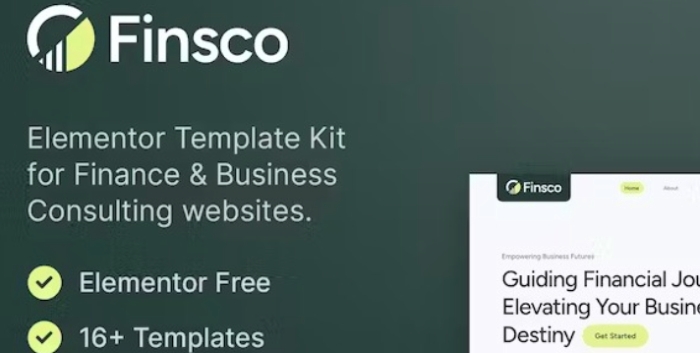 Finsco – Finance & Business Consulting Elementor Template Kit 1.0.0