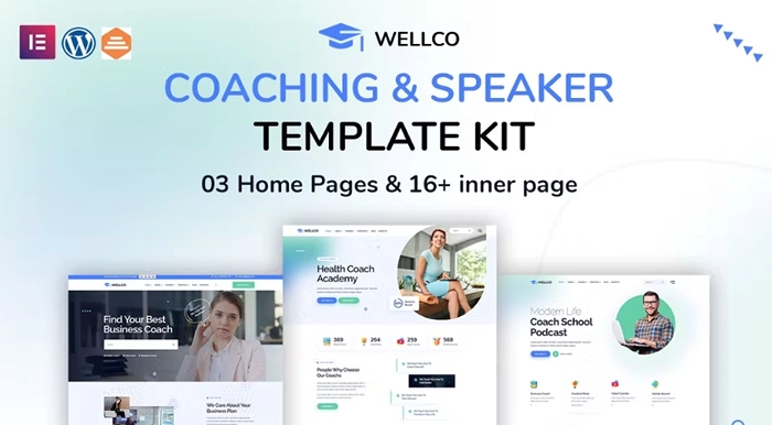 Wellco – Coaching & Speaker Elementor Template Kit 1.0.0