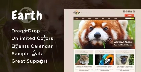 Earth – Eco/Environmental NonProfit WP Theme 4.4