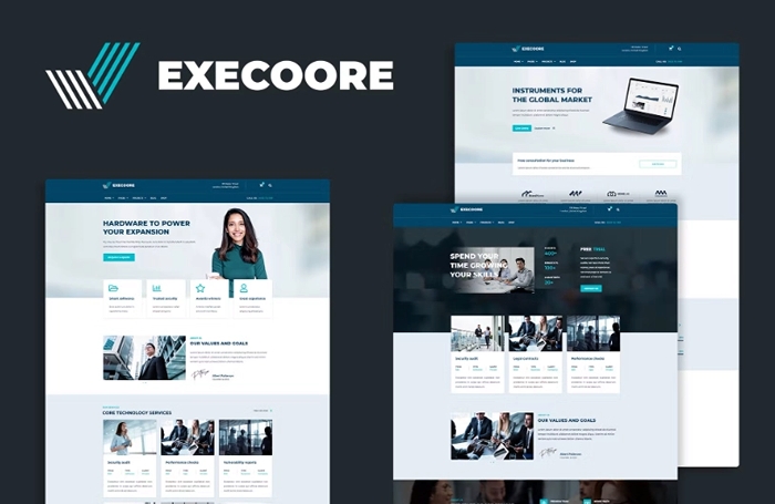 Execoore - Tech & Fintech Crypto Elementor Template Kit 1.0.0