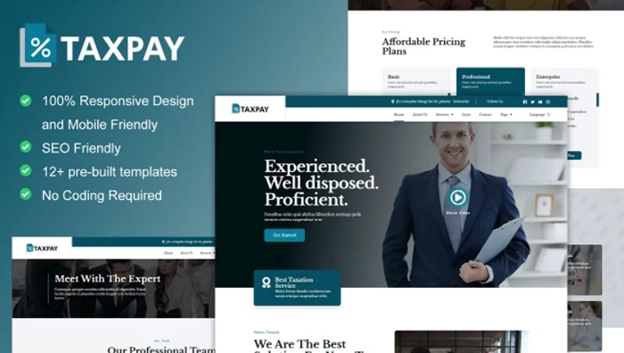 TaxPay – Advisor & Financial Consulting Elementor Template Kit 1.0.0