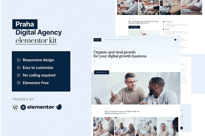 Praha – Digital Agency Elementor Template Kit 1.0.0