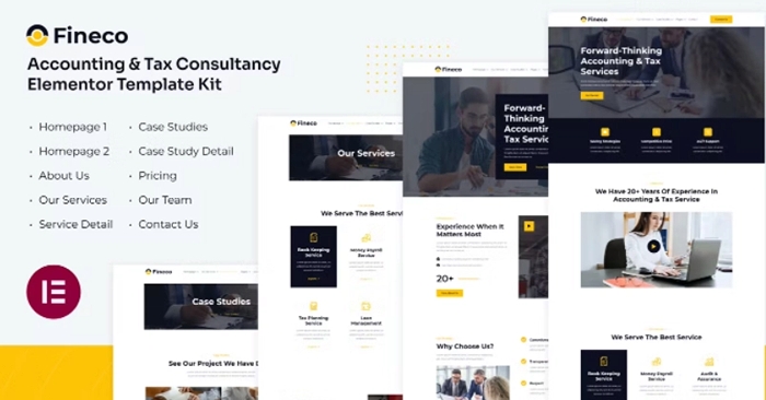 Fineco – Accounting & Tax Consultancy Services Elementor Template Kit 1.0.0