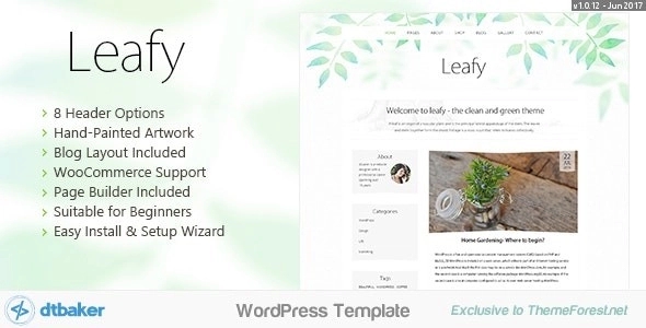 Leafy Minimal WordPress Blog & Shop 1.0.12