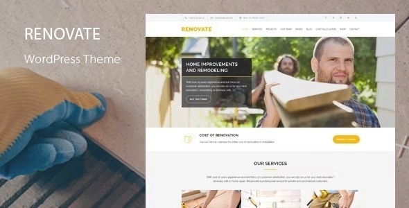 Renovate – Construction WordPress Theme 7.5