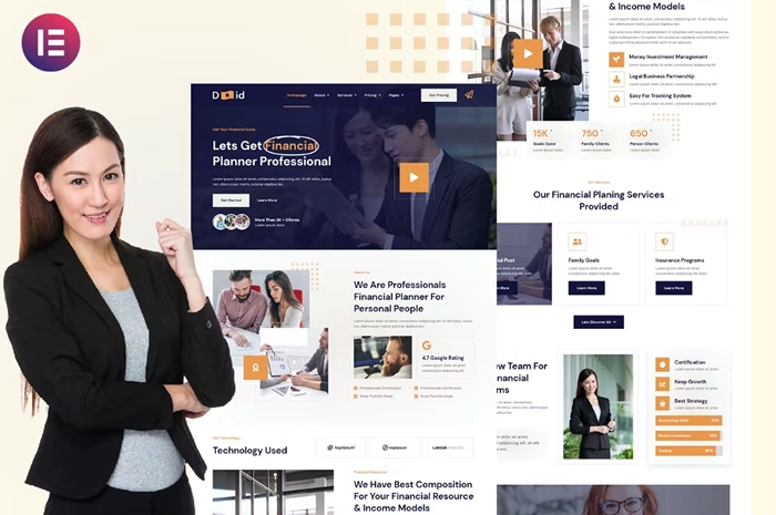 Duid – Personal Financial Consultant Service Elementor Template Kit 1.0.0