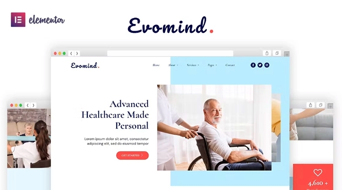 Evomind – Home Healthcare Services Elementor Template Kit 1.0.0