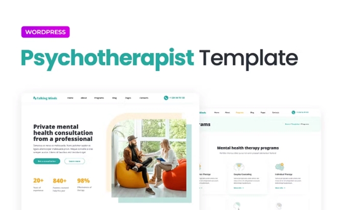Talking Minds – Psychotherapist Elementor Template Kit 1.0.0