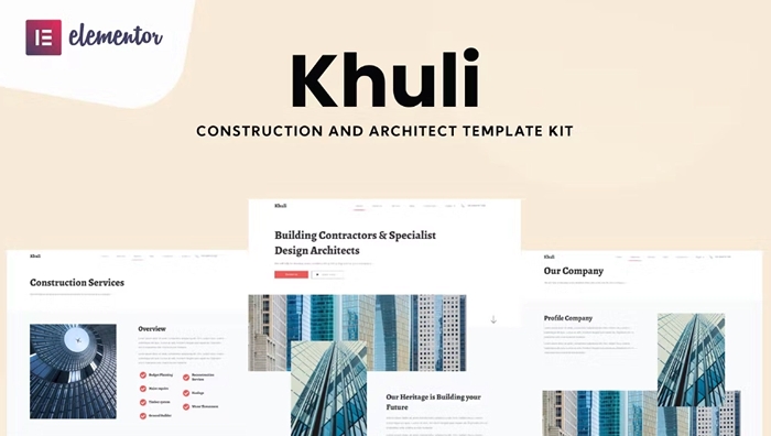 Khuli – Construction & Architecture Elementor Template Kit 1.0.0