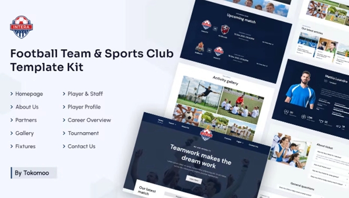 Intera – Football Team & Sports Club Elementor Template Kit 1.0.0