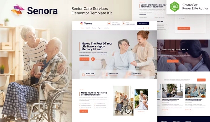 Senora – Senior Care Services Elementor Template Kit 1.0.0