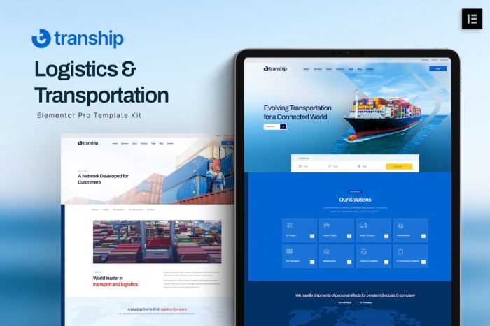 Tranship – Logistics & Transportation Services Elementor Template Kit 1.0.0