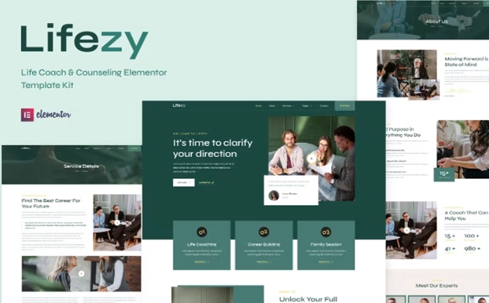 Lifezy – Life Coach & Counseling Elementor Template Kit 1.0.0