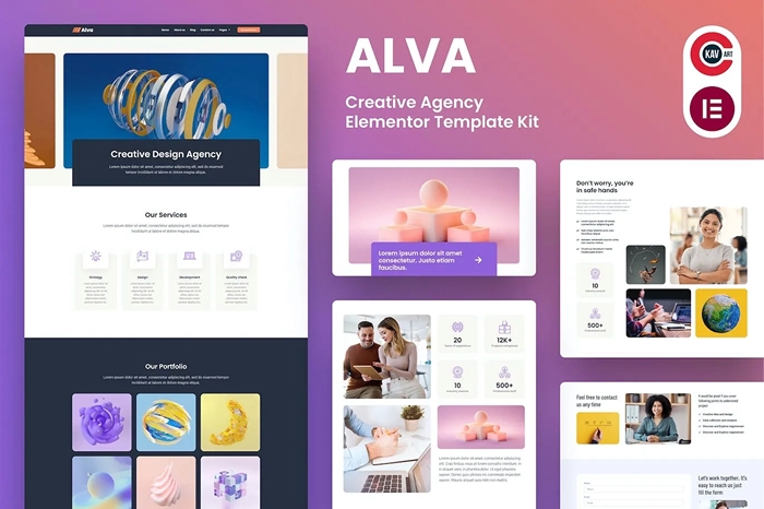 Alva – Creative Agency Elementor Template Kit 1.0.0