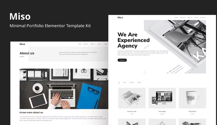 Miso – Minimal Portfolio Elementor Template Kit 1.0.0