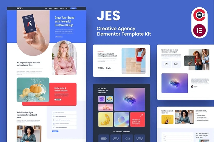 Jes – Creative Agency Elementor Pro Template Kit 1.0.0