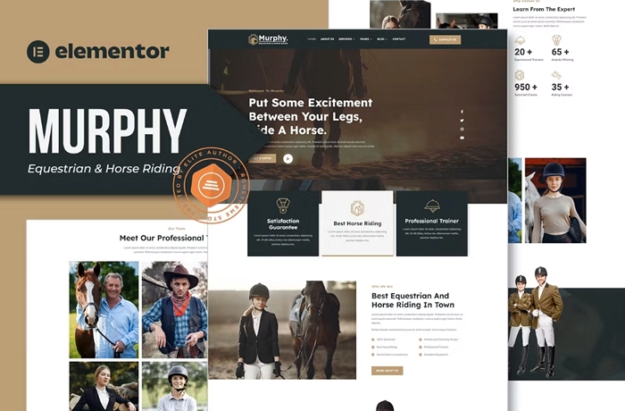 Murphy – Equestrian & Horse Riding Elementor Template Kit 1.0.0
