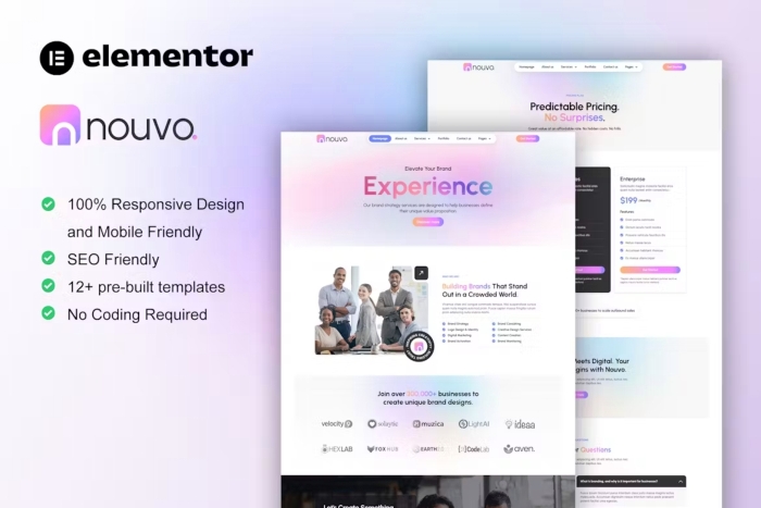Nouvo – Digital Marketing Agency Elementor Pro Template Kit 1.0.0