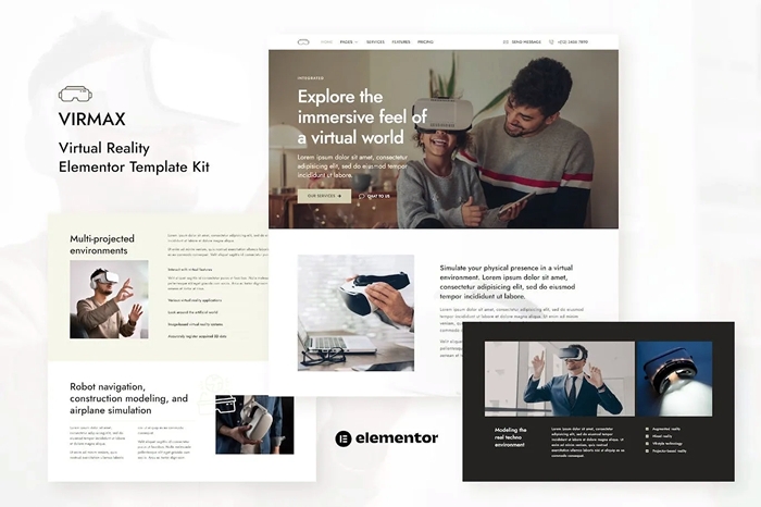 Virmax β Virtual Reality Services Elementor Template Kit 1.0.0