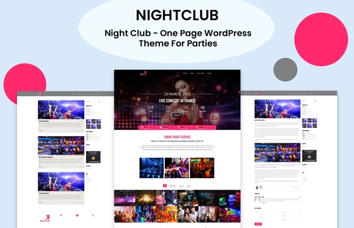 Night Club – One Page WordPress Theme For Parties 1.0