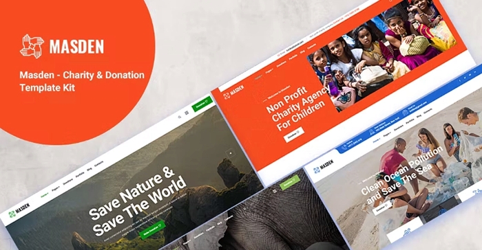 Masden – Charity & Donation Elementor Template Kit 1.0.0