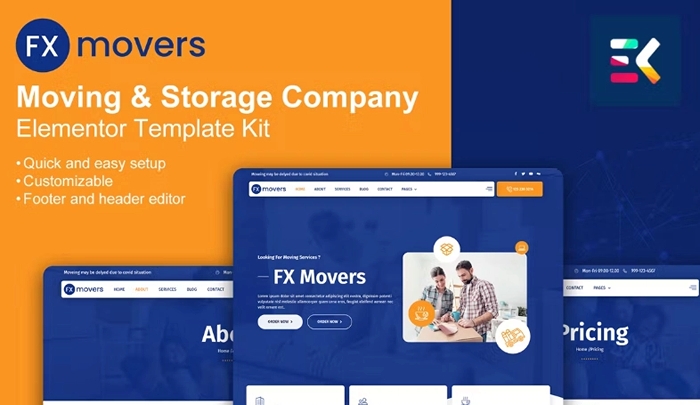 FX Movers – Moving & Storage Company Elementor Template Kit 1.0.0