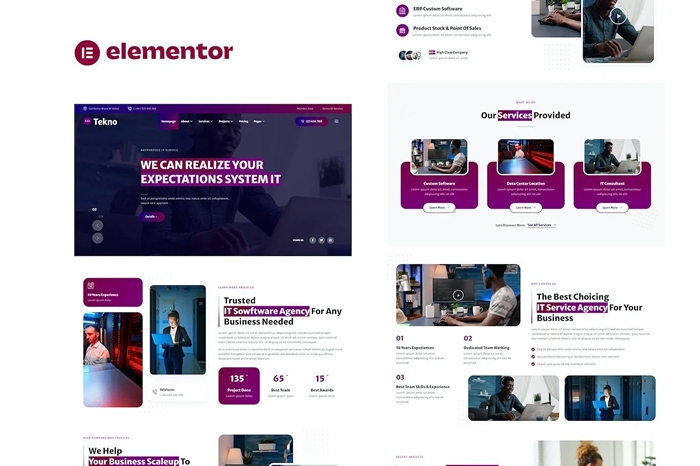 Tekno – IT Service & Software Developer Elementor Template Kit 1.0.0