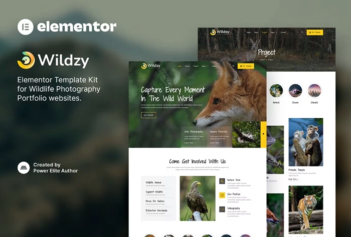 Wildzy – Wildlife Photography Elementor Template Kit 1.0.0