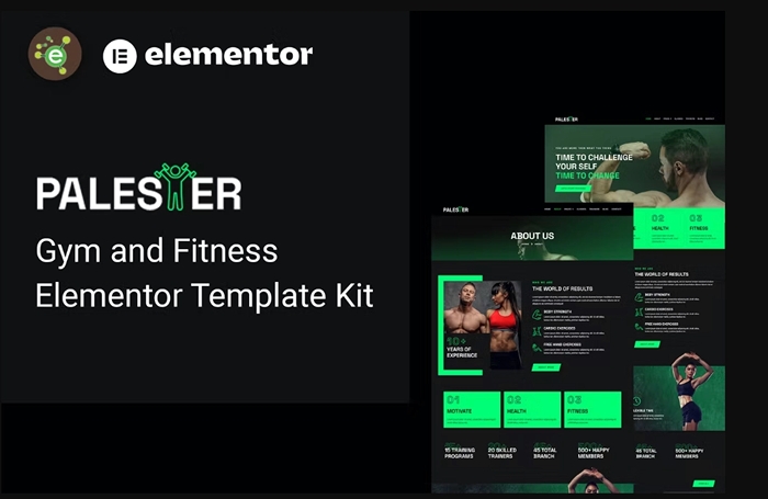 Palester – Gym & Fitness Elementor Template Kit 1.0.0