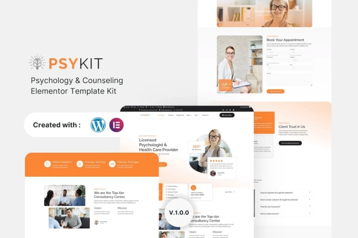 Psykit – Psychology & Counseling Elementor Template Kit 1.0.0