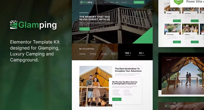 Glamping – Luxury Camping & Campground Elementor Template Kit 1.0.0