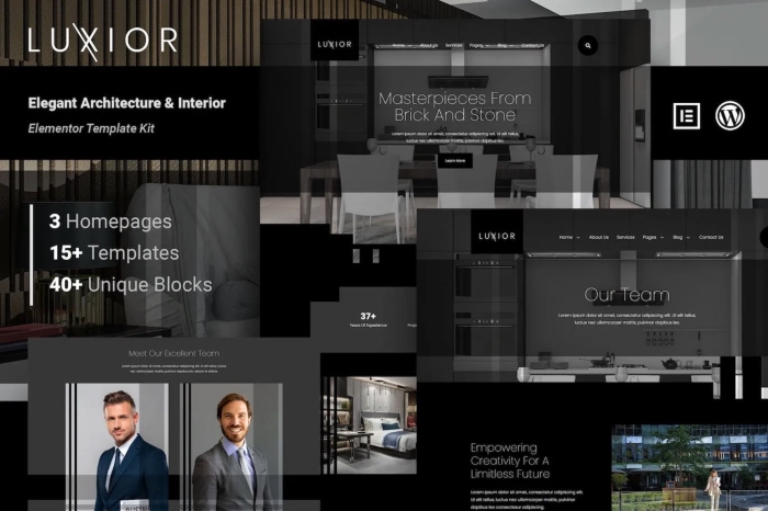 Luxior – Elegant Architecture & Interior Elementor Template Kit 1.0.0