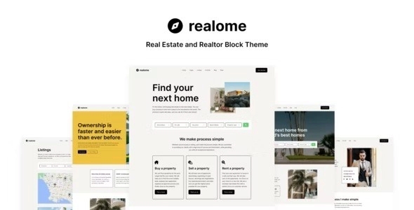 Realome – Real Estate and Realtor Block Theme 1.0.0
