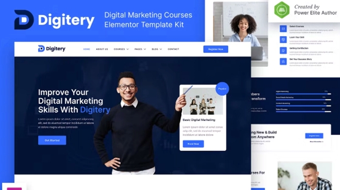Digitery – Digital Marketing Courses Elementor Template Kit 1.0.0