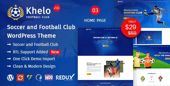 Khelo – Soccer & Sports WordPress Theme 2.7.8