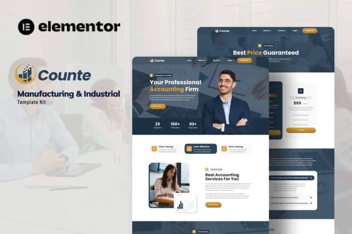 Counte – Manufacturing & Industrial Elementor Template Kit 1.0.0