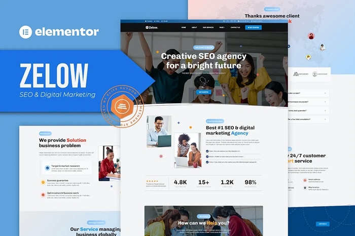 Zelow – SEO & Digital Marketing Agency Elementor Template Kit 1.0.0