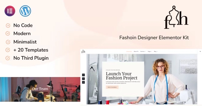 Feyshana - Fashion Designer Elementor Template Kit 1.0.0