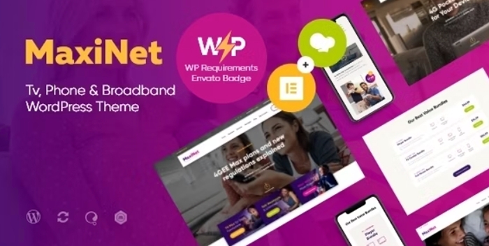 MaxiNet v – Broadband & Telecom Internet Provider WordPress Theme 1.2.10