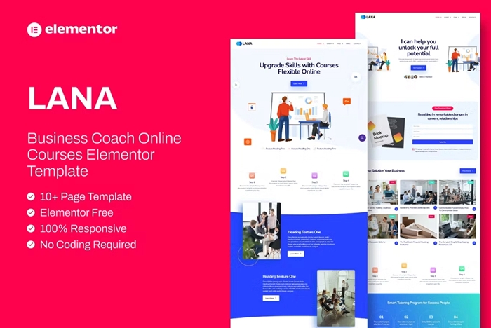 Lana - Business Coach Online Course Template Elementor 1.0.0