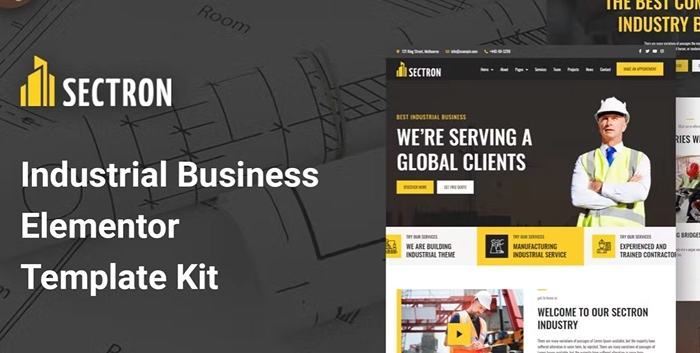 Sectron - Industrial Business Elementor Template Kit 1.0.0