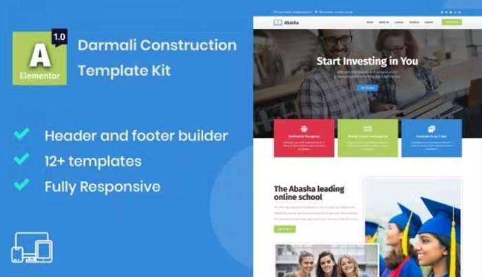Abasha β Education & Learning Courses Elementor Template Kit 1.0.0