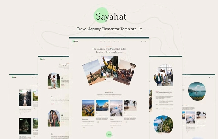 Sayahat - Travel Agency Elementor Template kit 1.0.0