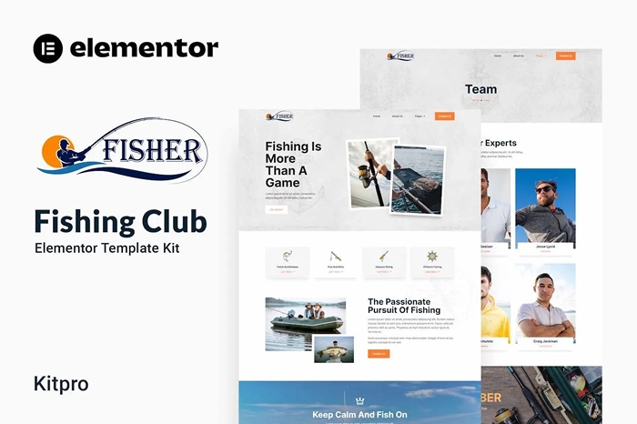 Fisher - Fishing Club Elementor Template Kit 1.0.0